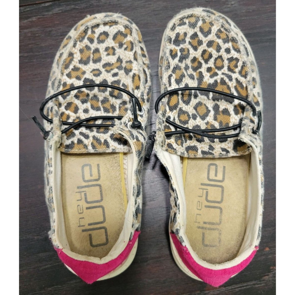 Hey Dude Girls Size K11 Wendy Youth Cheetah Shoes
